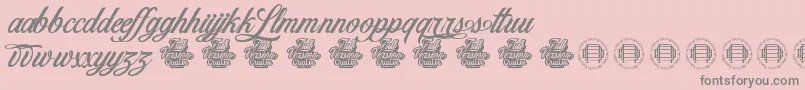 Love Letters Font – Gray Fonts on Pink Background