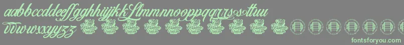Police Love Letters – polices vertes sur fond gris