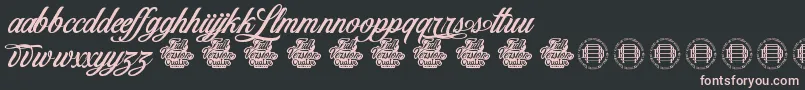 Love Letters Font – Pink Fonts on Black Background