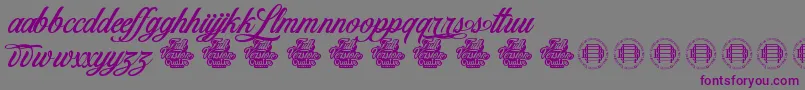 Love Letters Font – Purple Fonts on Gray Background