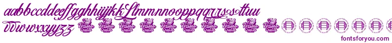 Love Letters Font – Purple Fonts on White Background