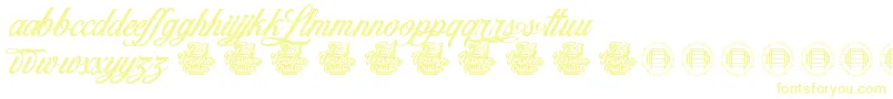 Love Letters Font – Yellow Fonts on White Background