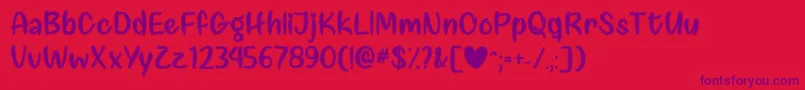Love Like This   Font – Purple Fonts on Red Background