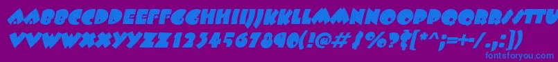 BeetlejuiceItalic Font – Blue Fonts on Purple Background