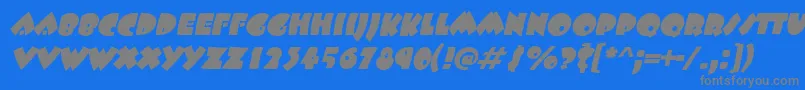 BeetlejuiceItalic Font – Gray Fonts on Blue Background