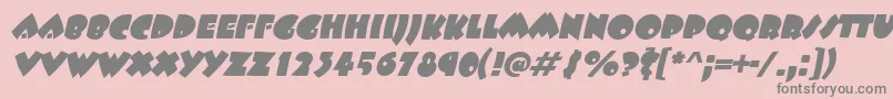 BeetlejuiceItalic Font – Gray Fonts on Pink Background