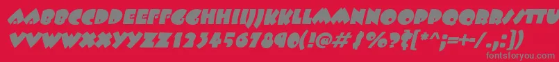 BeetlejuiceItalic Font – Gray Fonts on Red Background