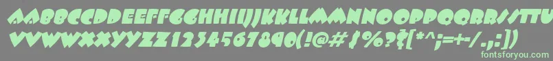 BeetlejuiceItalic Font – Green Fonts on Gray Background