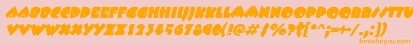 BeetlejuiceItalic Font – Orange Fonts on Pink Background