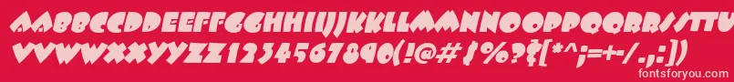 BeetlejuiceItalic Font – Pink Fonts on Red Background