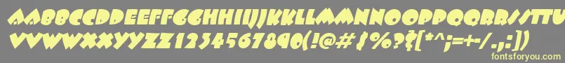 BeetlejuiceItalic Font – Yellow Fonts on Gray Background