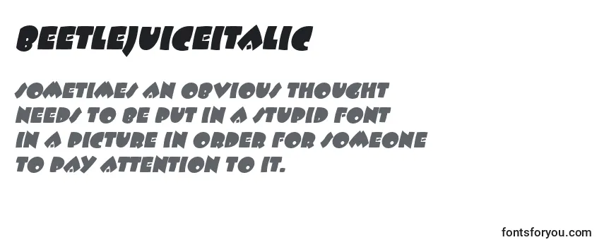 BeetlejuiceItalic Font