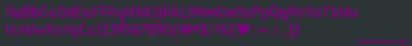 フォントLove Like This   – 黒い背景に紫のフォント