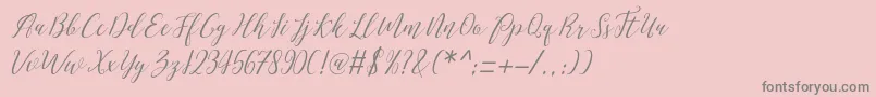 Love Malia-Schriftart – Graue Schriften auf rosa Hintergrund