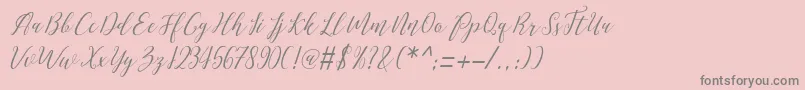 Love Malia Font – Gray Fonts on Pink Background