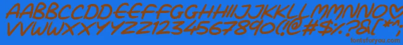 Más sobre la fuente Love Marker Italic fuente Love Marker Italic – Fuentes Marrones Sobre Fondo Azul