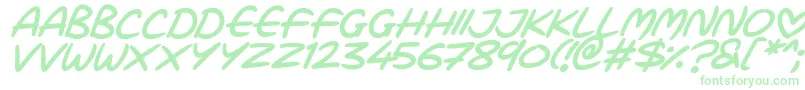 Love Marker Italic Font – Green Fonts