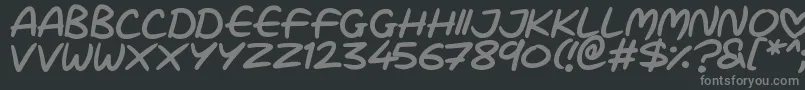 フォントLove Marker – 黒い背景に灰色の文字