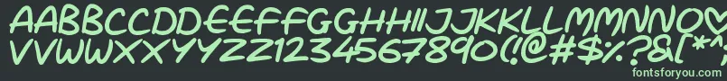 Love Marker Font – Green Fonts on Black Background