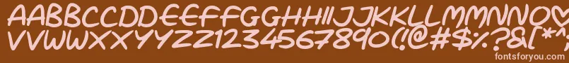 Love Marker Font – Pink Fonts on Brown Background