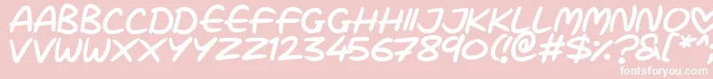 Love Marker Font – White Fonts on Pink Background