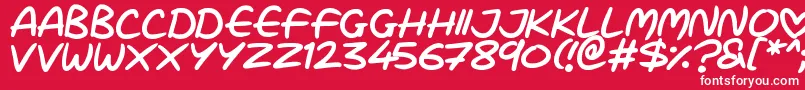 フォントLove Marker – 赤い背景に白い文字