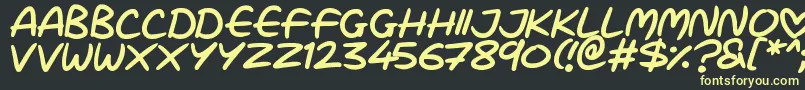 Love Marker Font – Yellow Fonts on Black Background