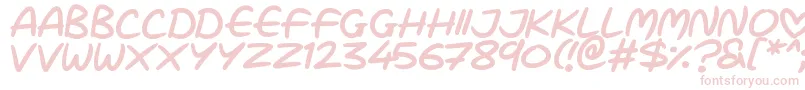 Love Marker Font – Pink Fonts on White Background