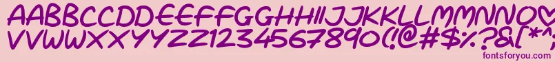 Love Marker Font – Purple Fonts on Pink Background