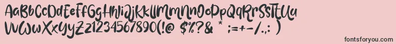 Шрифт Love Mint – чёрные шрифты на розовом фоне