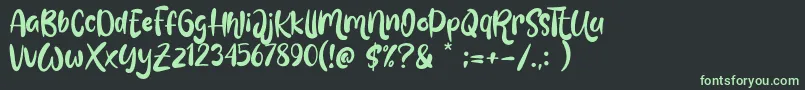 Шрифт Love Mint – зелёные шрифты на чёрном фоне