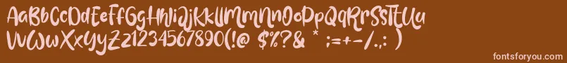 Шрифт Love Mint – розовые шрифты на коричневом фоне