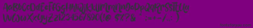 Love Mint-fontti – mustat fontit violetilla taustalla