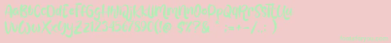 Love Mint Font – Green Fonts on Pink Background