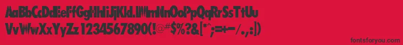 Rsfutarubold Font – Black Fonts on Red Background