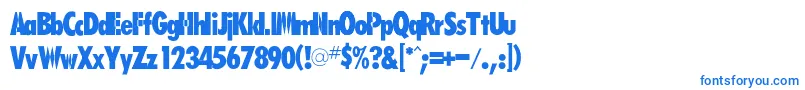 Rsfutarubold-Schriftart – Blaue Schriften