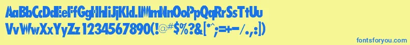 More about Rsfutarubold Font Rsfutarubold Font – Blue Fonts on Yellow Background