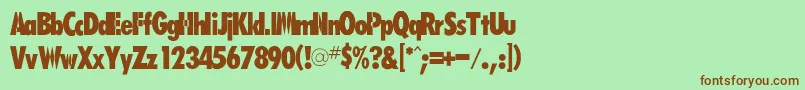More about Rsfutarubold Font Rsfutarubold Font – Brown Fonts on Green Background