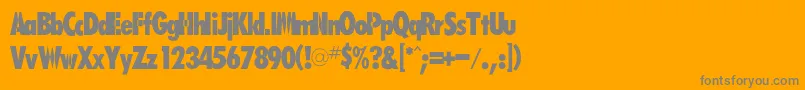 フォントRsfutarubold – オレンジの背景に灰色の文字