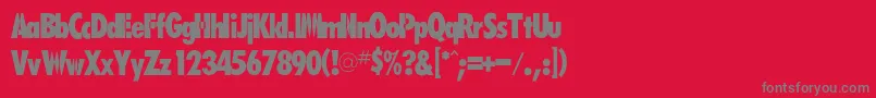 Rsfutarubold Font – Gray Fonts on Red Background