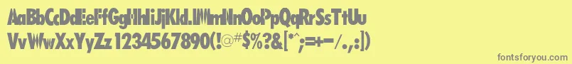 Rsfutarubold-Schriftart – Graue Schriften auf gelbem Hintergrund