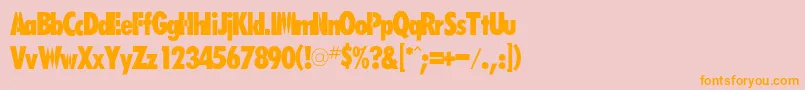 Rsfutarubold Font – Orange Fonts on Pink Background