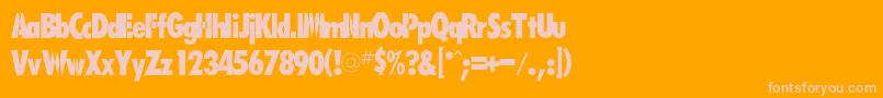 Rsfutarubold Font – Pink Fonts on Orange Background