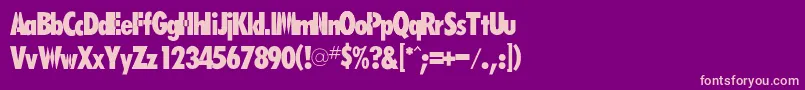 フォントRsfutarubold – 紫の背景にピンクのフォント