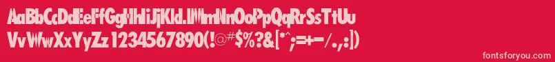 Rsfutarubold Font – Pink Fonts on Red Background