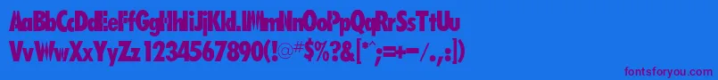 Rsfutarubold Font – Purple Fonts on Blue Background