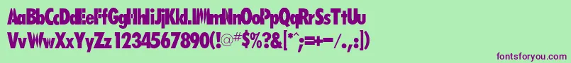 Rsfutarubold Font – Purple Fonts on Green Background