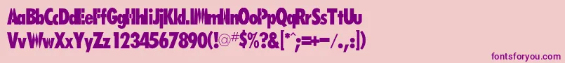 Rsfutarubold Font – Purple Fonts on Pink Background
