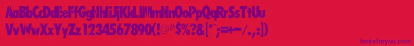 Rsfutarubold Font – Purple Fonts on Red Background