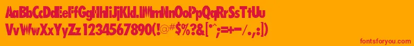 Rsfutarubold Font – Red Fonts on Orange Background